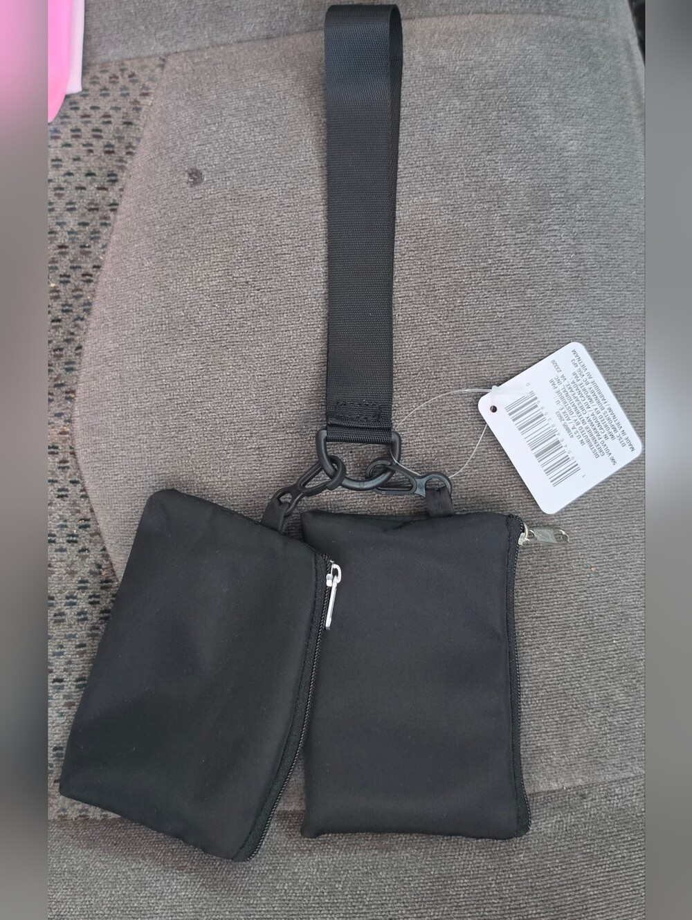 Black Dual Pouch Wristlet NWT